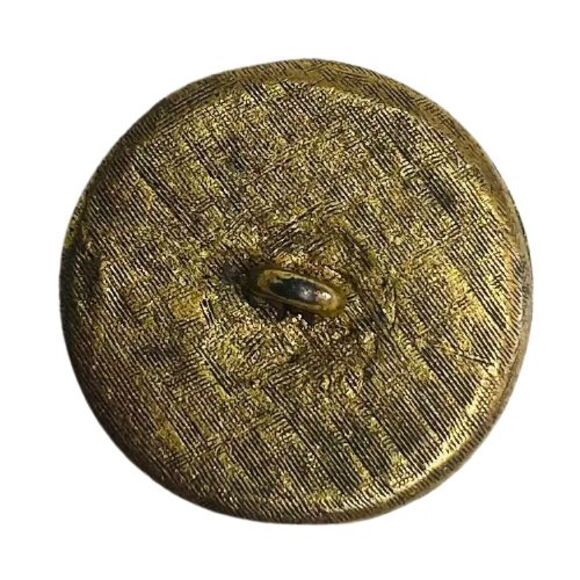 Lot of 6 Vintage Brass Shank Buttons Engraved Etched Metal Sewing Notions Craft - Picture 5 of 7